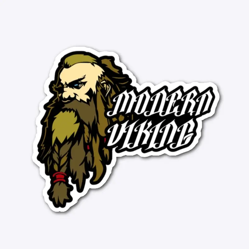 Modern Viking Die Cut Sticker